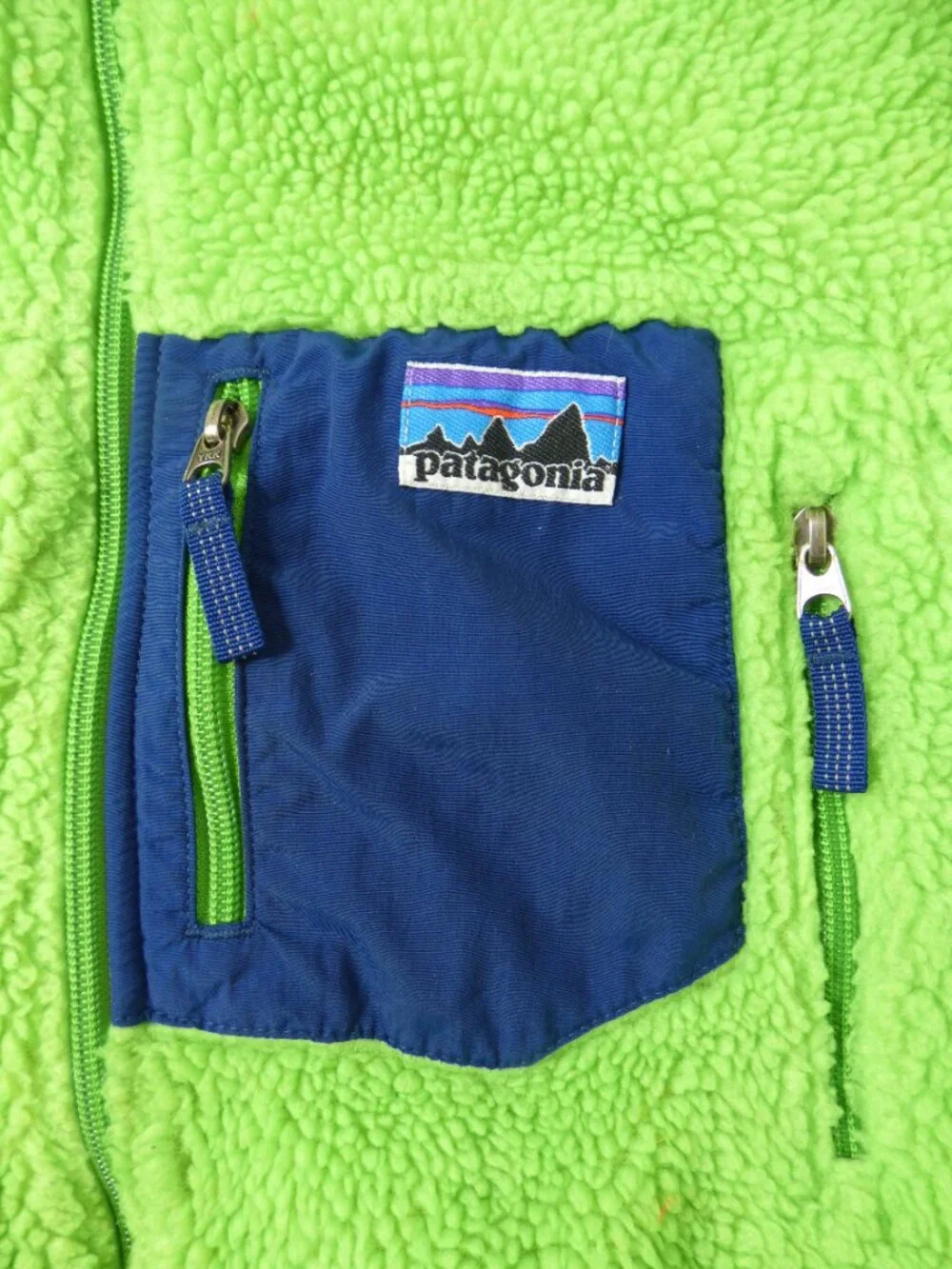 Patagonia Kids' Green & Blue Retro Pile Jacket, Size 8 Years